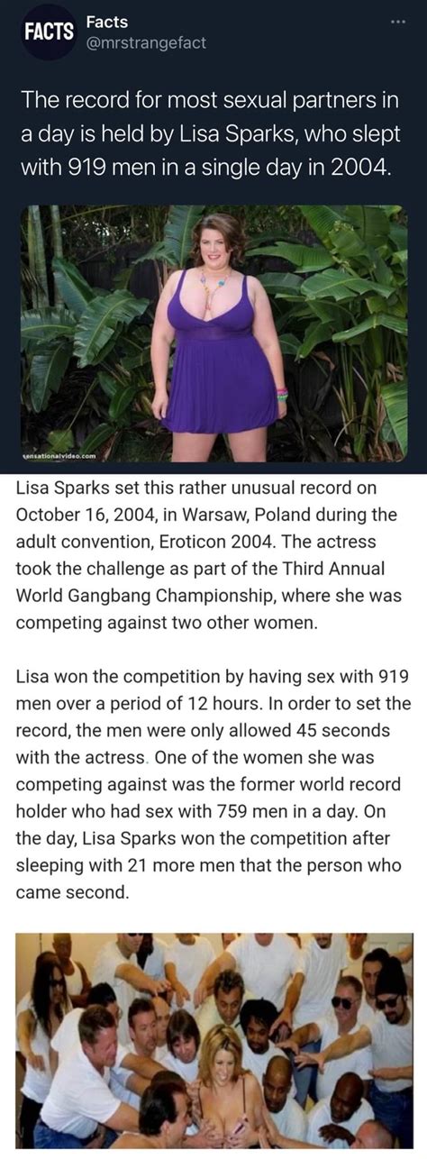 Lisa Sparks set the record some 20 years ago in 2004